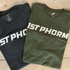 1st PHORM Gray Olive Green T-Shirt set of 2 Size Medium